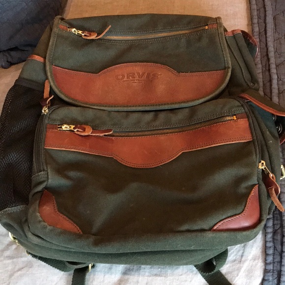 orvis leather backpack